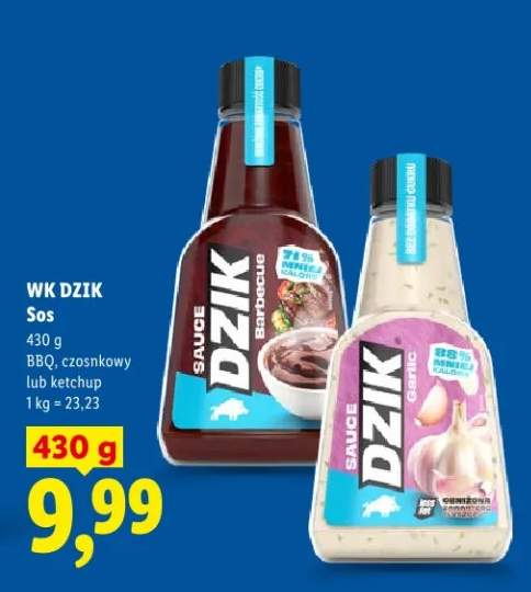 Sos BBQ, czosnkowy lub ketchup