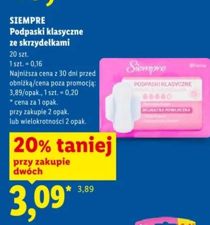 Podpaski klasyczne ze skrzydełkami