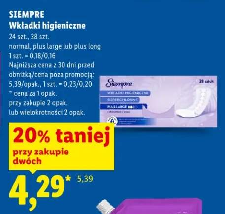 Wkładki higieniczne