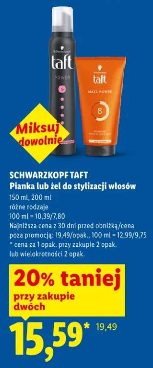 Pianka lub żel do stylizacji włosów