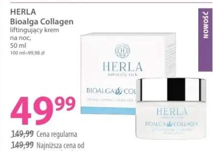 Liftingujący krem na noc Bioalga Collagen