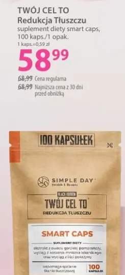 Suplement diety smart caps Redukacja Tłuszczu
