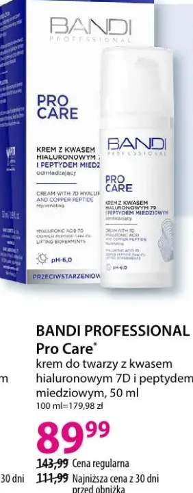 Pro Care krem do twarzy z kwasem hialuronowym 7D i peptydem miedziowym