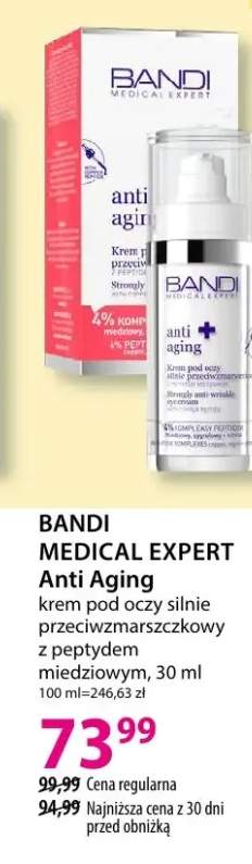 Krem pod oczy Anti Aging silnie przeciwzmarszczkowy z peptydem miedziowym