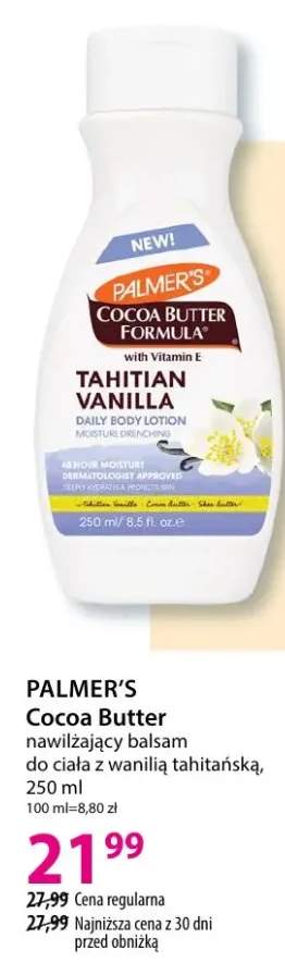 Nawilżający balsam do ciała z wanilią tahitańską Cocoa Butter