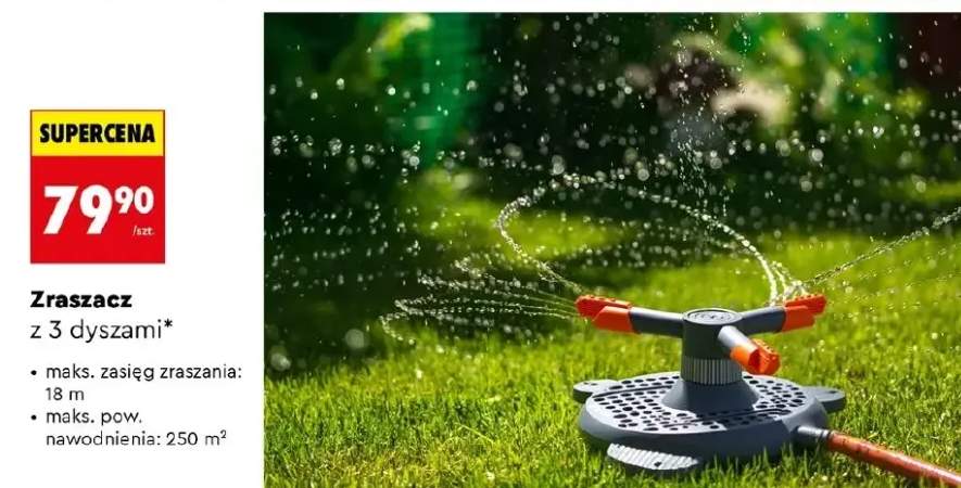 Zraszacz z 3 dyszami