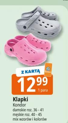 Klapki Kondor damskie roz. 36 - 41 męskie roz. 40 - 45 mix wzorów i kolorów