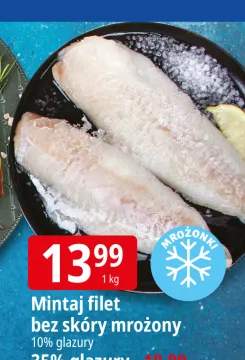 Filet mintaj bez skóry mrożony
