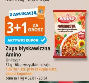 Zupa błyskawiczna pomidorowa z kawałkami pomidorów i natką pietruszki