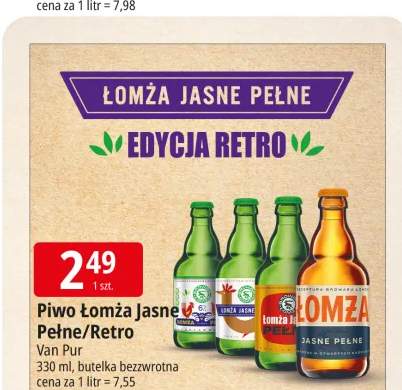 Piwo Łomża Jasne Pełne edycja retro