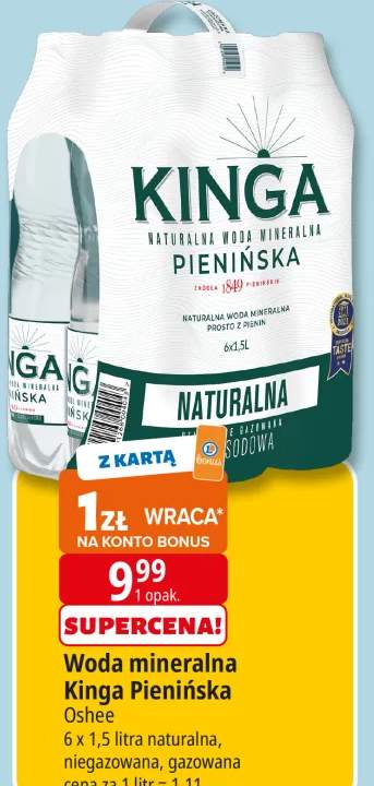 Woda mineralna Pienińska naturalna niegazowana
