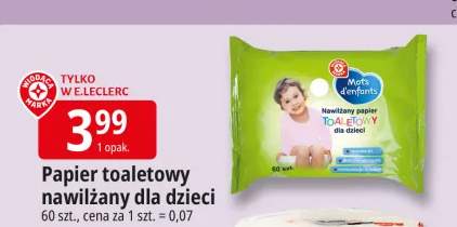Papier toaletowy nawilżany dla dzieci