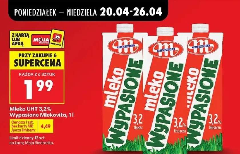 Mleko UHT 3,2% wypasione