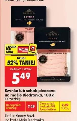 Szynka pieczona na maśle