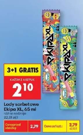 Lody sorbetowe XL różne rodzaje
