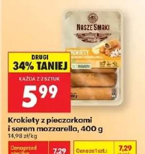 Krokiety z pieczarkami i serem mozzarella