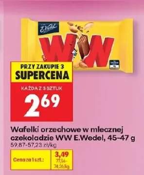 Wafelki orzechowe w mlecznej czekoladzie WW
