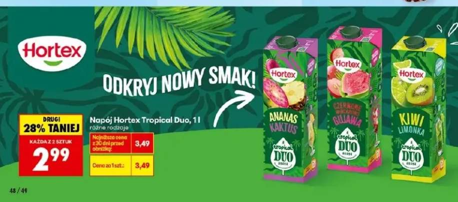 Napój Tropical Duo różne rodzaje