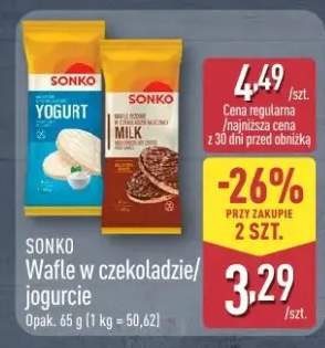 Wafle w czekoladzie/jogurcie