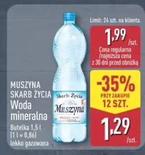 Woda mineralna lekko gazowana