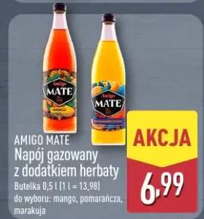 Napój gazowany z dodatkiem herbaty do wyboru: mango, pomarańcza, marakuja