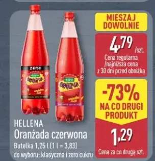 Oranżada czerwona do wyboru: klasyczna i zero cukru