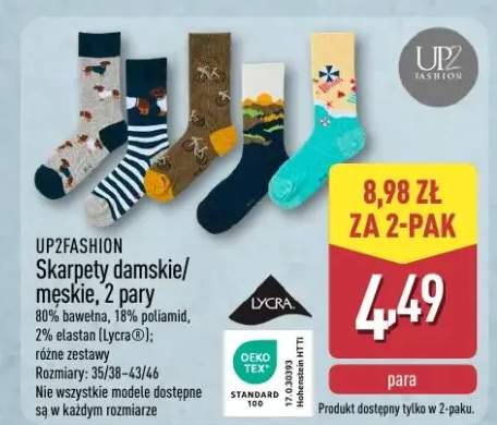 Skarpety damskie/męskie, 2 pary