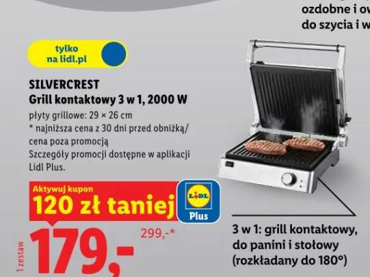 Grill kontaktowy 3 w 1 2000W