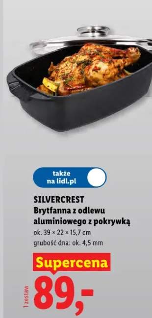 Brytfanna z dużego rondlu aluminiowego z pokrywką