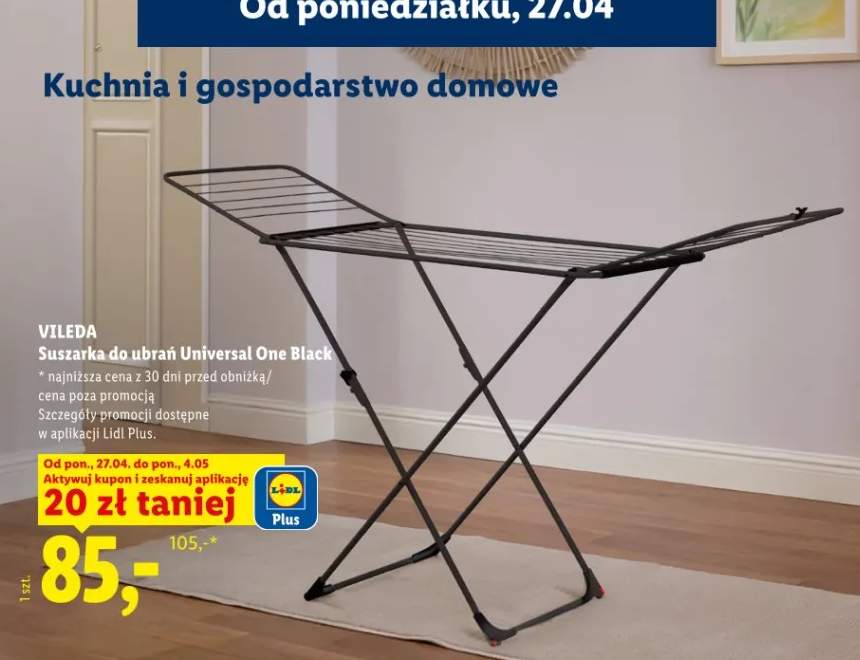 Suszarka do ubrań Universal One Black