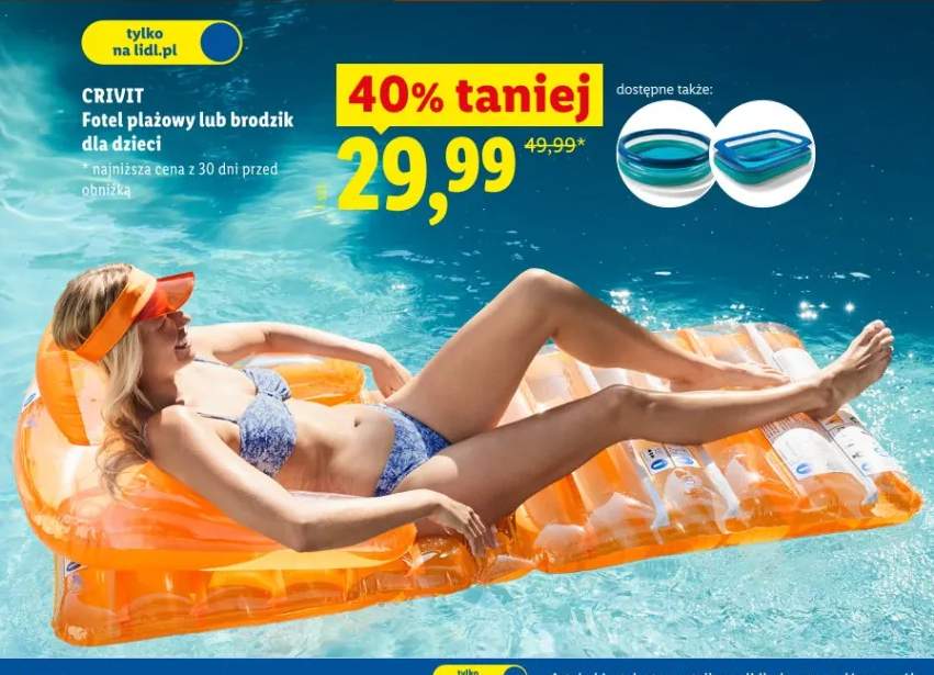 Fotel plażowy lub brodzik dla dzieci