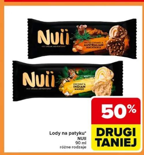 Lody na patyku salted caramel & macadamia, coconut & indian mango