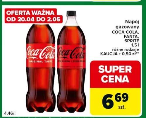 Napój gazowany Coca-Cola, Fanta, Sprite