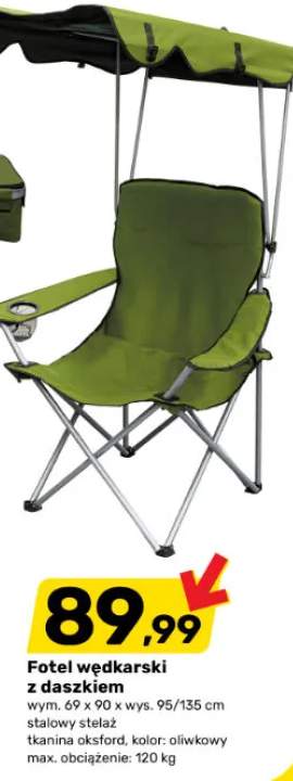 Fotel wędkarski z daszkiem