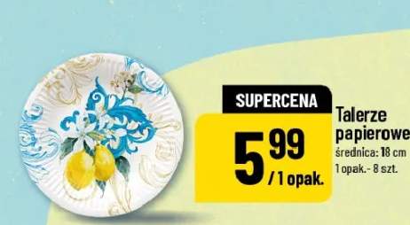 Talerze papierowe średnica: 18 cm