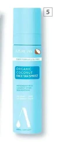 Mgiełka stopniowo opalająca do twarzy z wodą kokosową