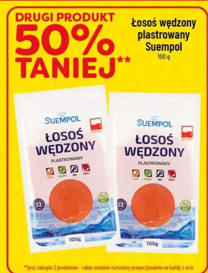 Łosoś wędzony plastrowany Suempol