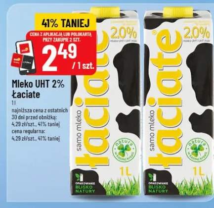 Mleko UHT 2% Łaciate