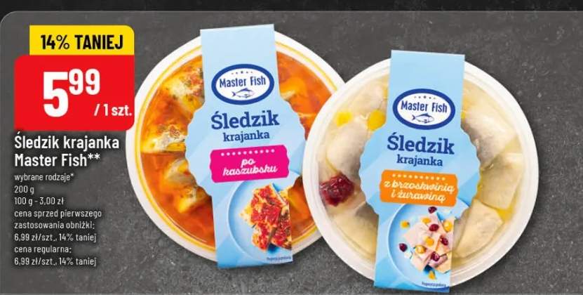 Śledziik krajanka z brusówką i żurawiną