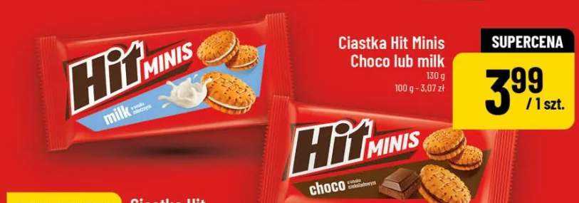 Ciastka Hit Minis choco lub milk