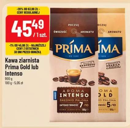 Kawa ziarnista Gold lub Intenso