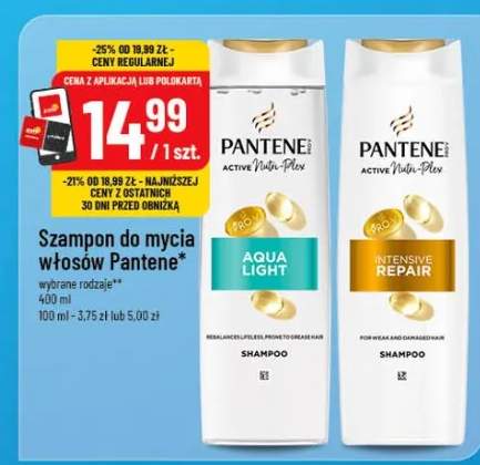 Szampon do mycia włosów Aqua Light lub Intensive Repair