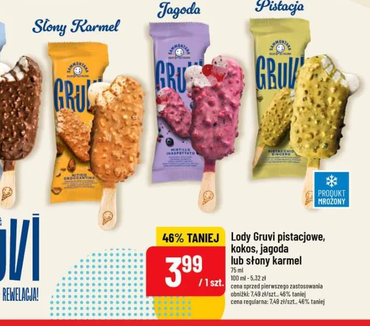 Lody Gruvi słony karmel