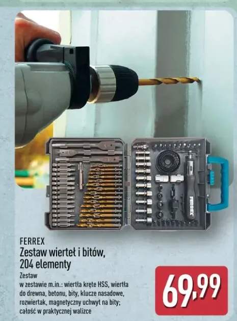 Zestaw wierteł i bitów, 204 elementy