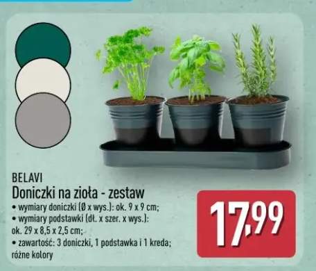 Doniczki na zioła - zestaw