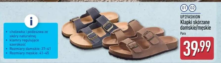 Klapki skórzane damskie/męskie