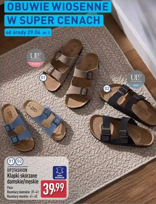 Klapki skórzane damskie/męskie