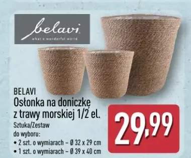 Osłonka na doniczkę z trawy morskiej 1/2 szt.