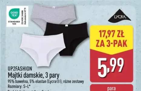 Majtki damskie, 3 pary