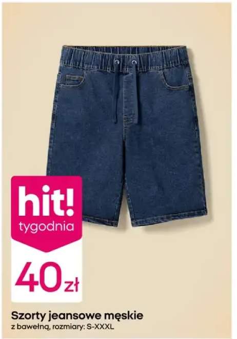 Szorty jeansowe męskie z bawełną